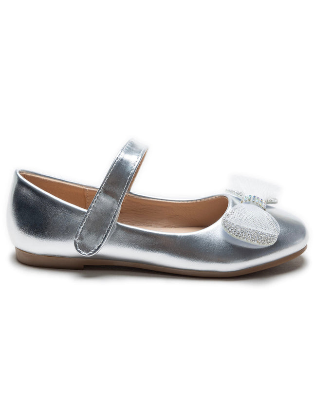 Kidsatelier-Tulleen-TSM42003-Silver-lydia-bow-flats