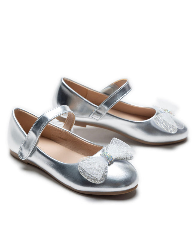 Kidsatelier-Tulleen-TSM42003-Silver-lydia-bow-flats