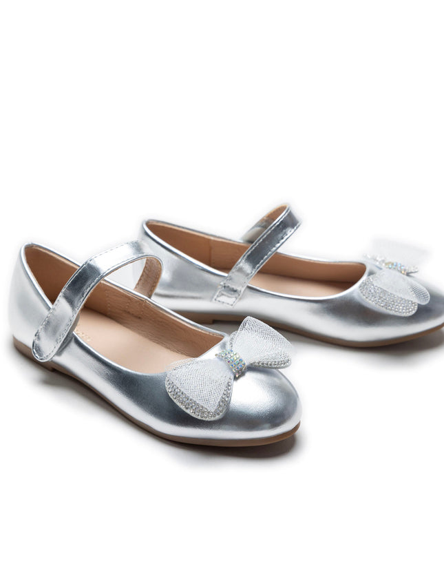 Kidsatelier-Tulleen-TSM42003-Silver-lydia-bow-flats
