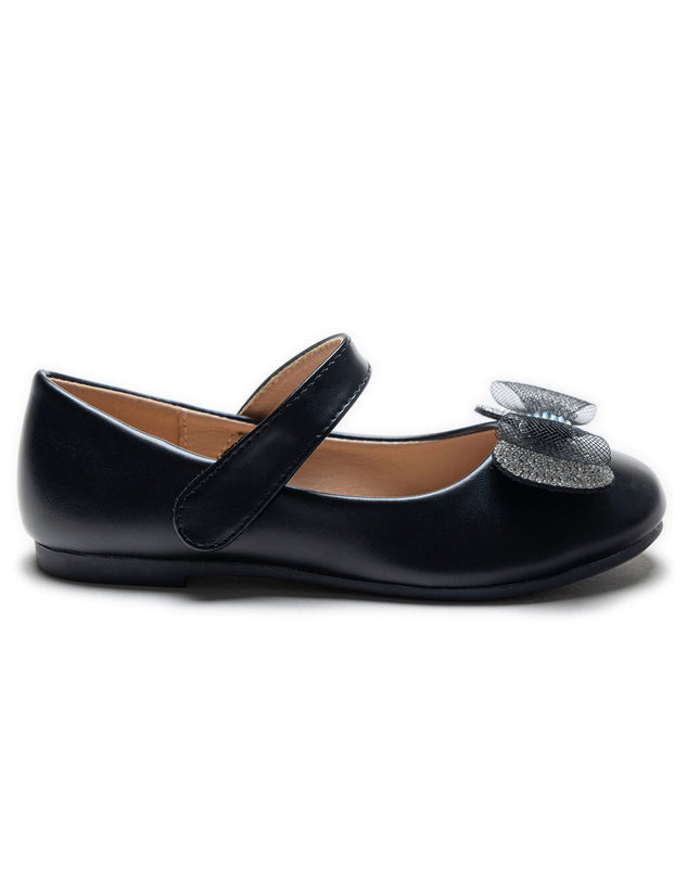 Black Lydia Bow Flats