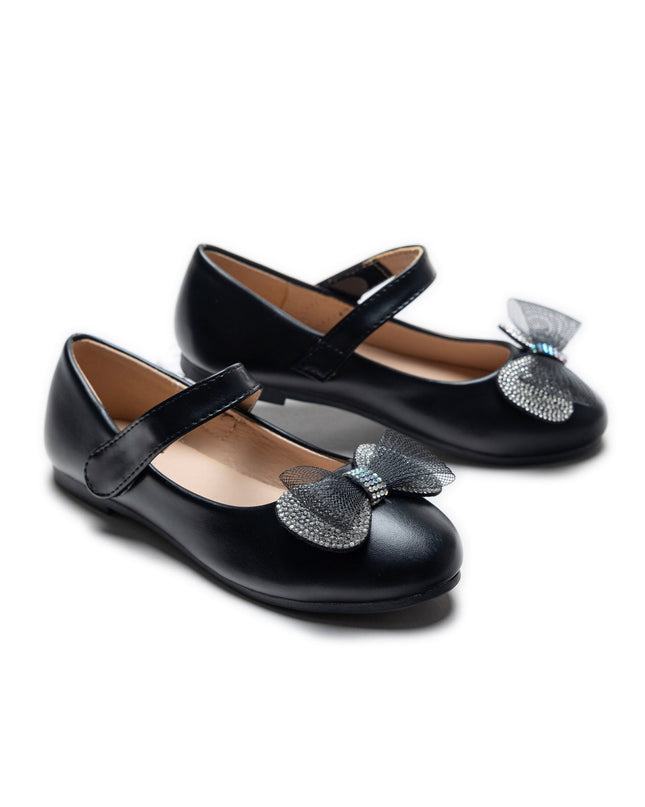 Black Lydia Bow Flats