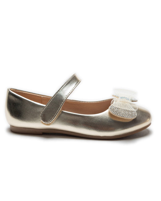 Gold Lydia Bow Flats