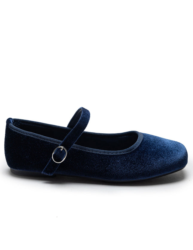 Kidsatelier-Tulleen-TSM42010-Navy-michelle-satin-velvet-flats