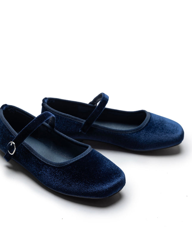 Kidsatelier-Tulleen-TSM42010-Navy-michelle-satin-velvet-flats