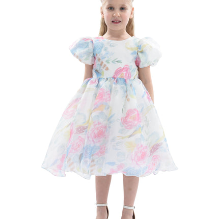 Pink Chablis Floral Garden Organza Dress