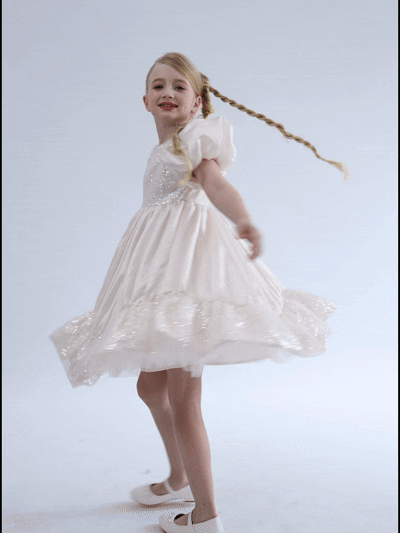 kids atelier tulleen Pink Aurora Glitter Party Dress