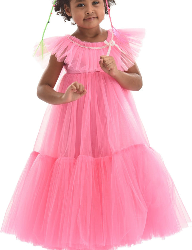 Pink Beckwith Ruffle Dress