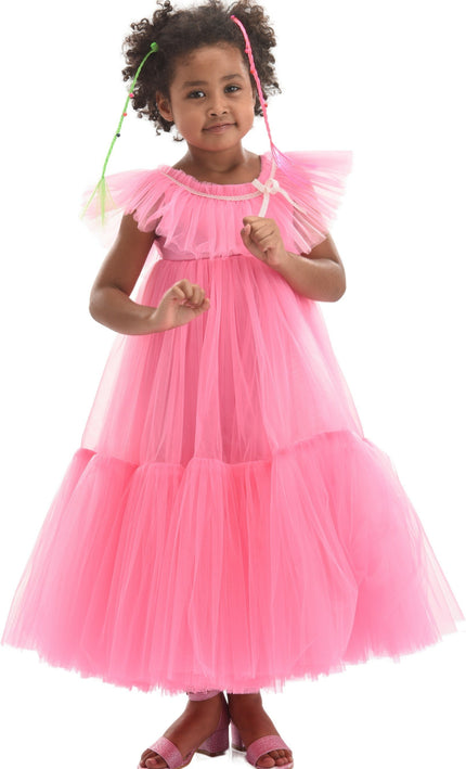 Pink Beckwith Ruffle Dress