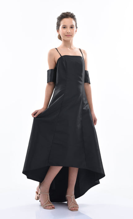 Black Bexley Hi-low Gown