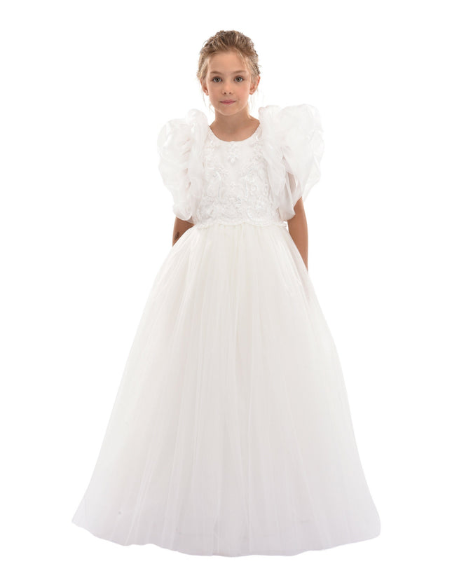 Off White Montclair Embroidered Dress