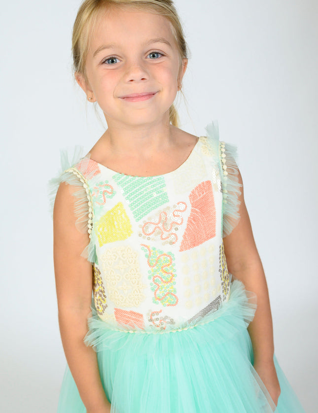 Mint Lynn Embroidered Dress