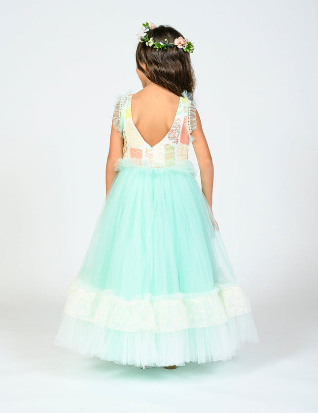 Mint Lynn Embroidered Dress