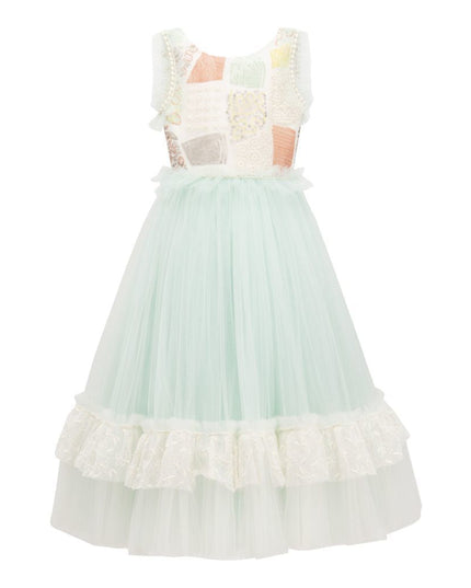 Mint Lynn Embroidered Dress