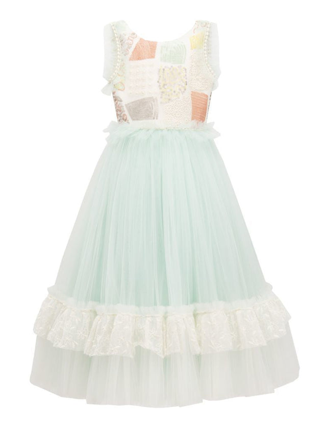 Mint Lynn Embroidered Dress