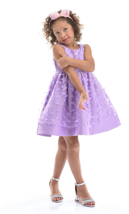 Lavender Mariposa Tulle Dress