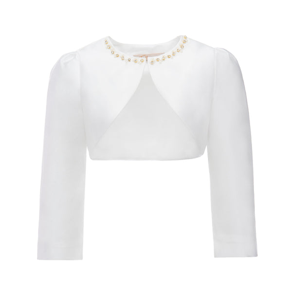 トップス Butterfly Sleeve Cropped Cardigan white TULLEEN-T-2401-White-1Y-