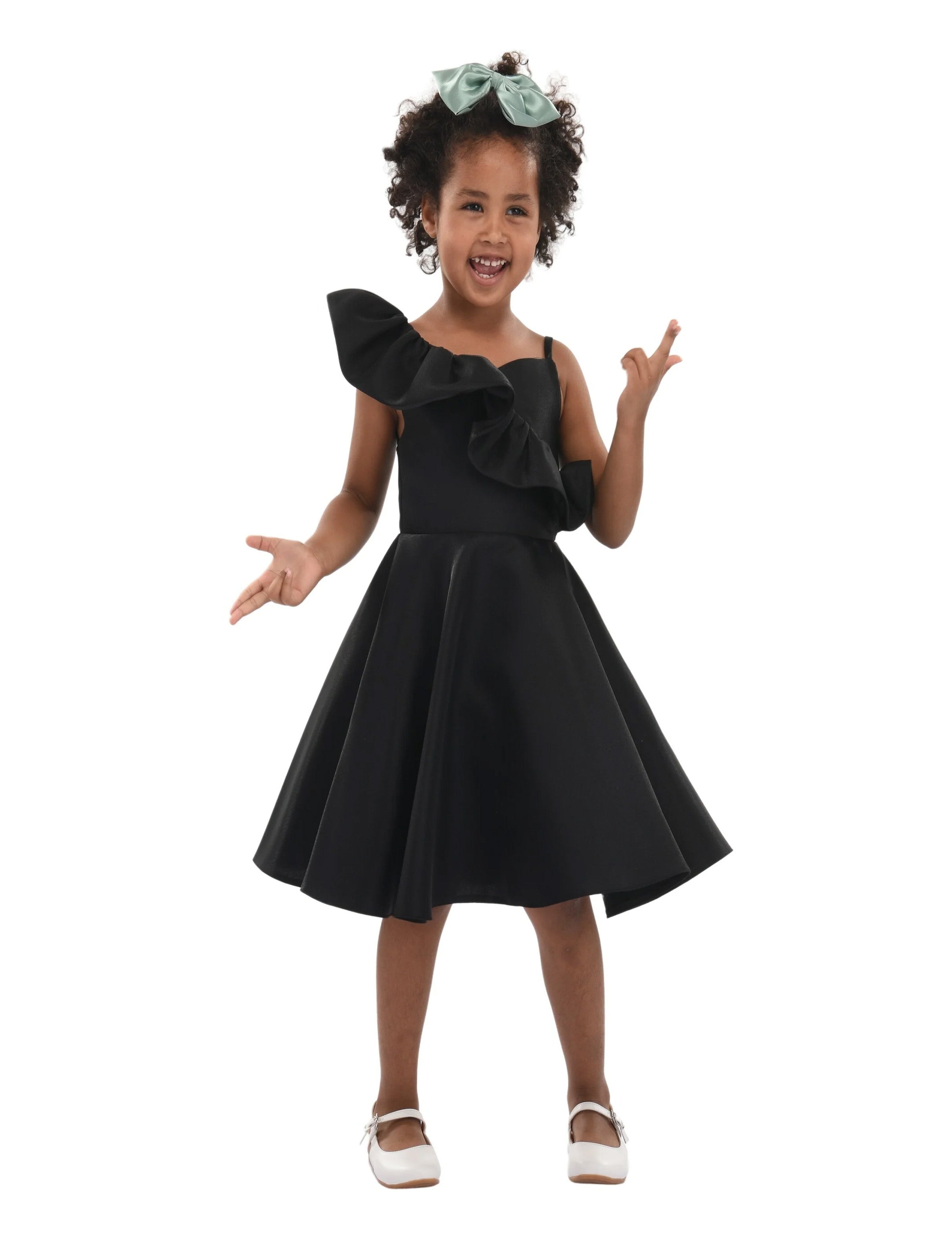 black off shoulder ruffle dress Tulleen Riviera Plus Size Lace Wedding DETAILS Material FW25_MAIN Color:Petrol Green