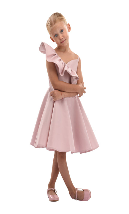 Pink Blush Riviera Off Shoulder Ruffle Dress