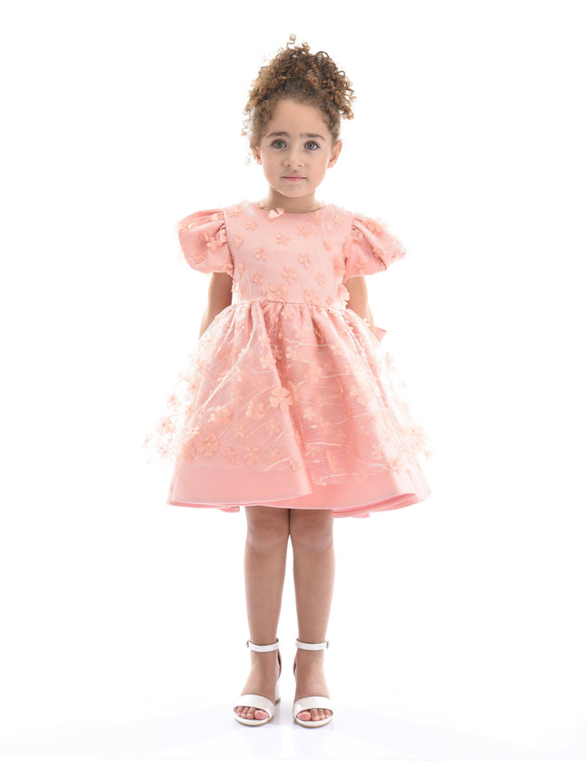 Coral Moneta Floral Bow Dress