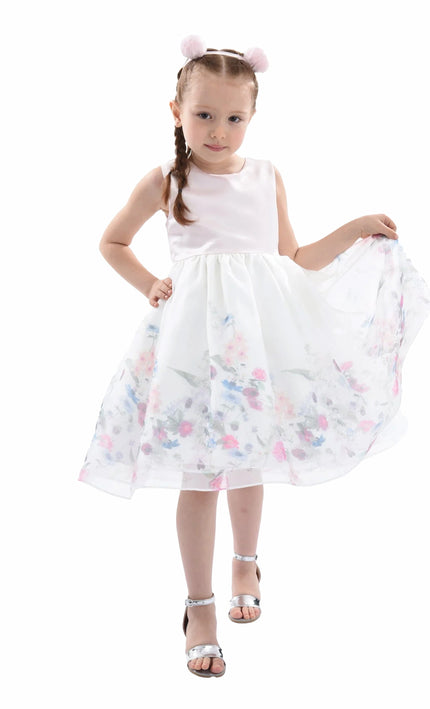 Pink Mabel Floral Garden Organza Dress