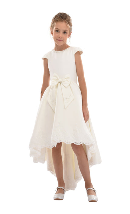 White Cresci Hilo Bow Dress
