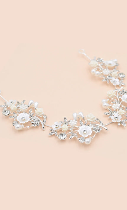 Crystal Glimmering Flower Hair Vine