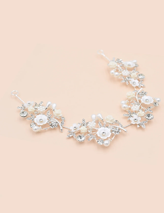 Crystal Glimmering Flower Hair Vine