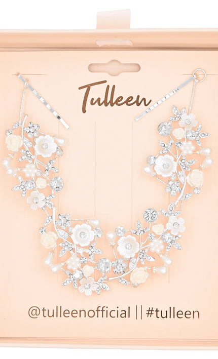 Crystal Glimmering Flower Hair Vine