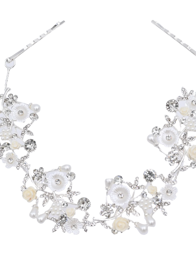 Crystal Glimmering Flower Hair Vine