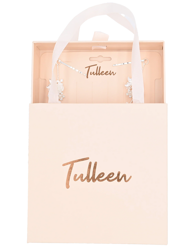 Crystal White Floral Garland Hair Vine