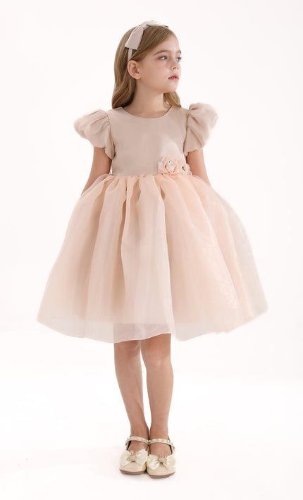 Champagne D'Amico Floral Teacup Dress
