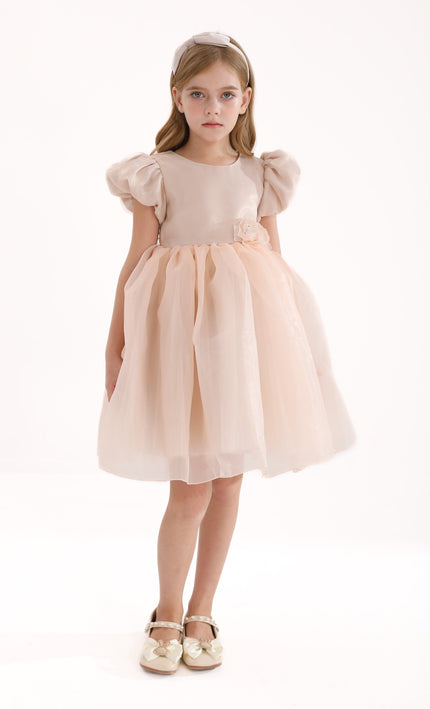 Champagne D'Amico Floral Teacup Dress