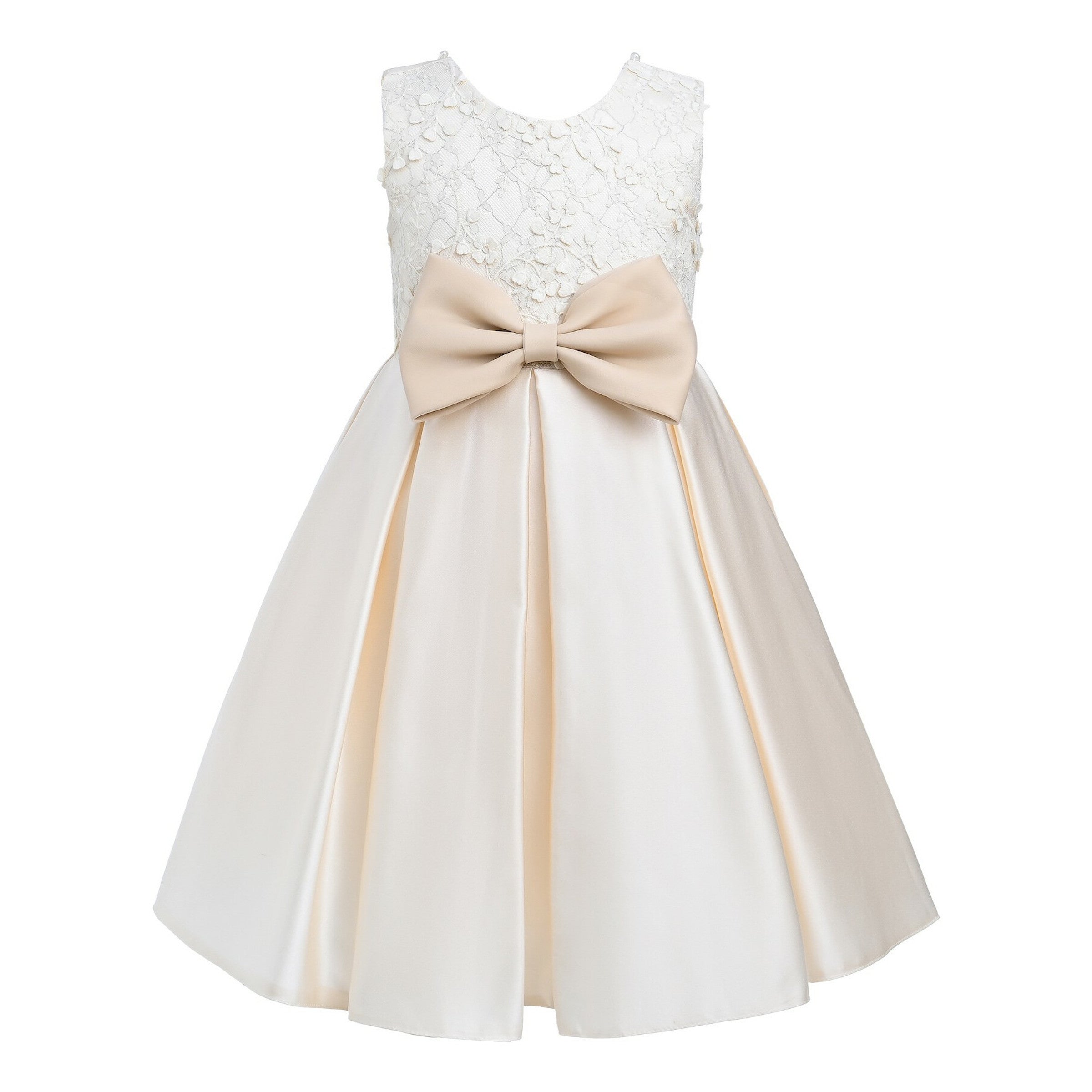 Tulleen Champagne Hampton Double Bow Dress Beige