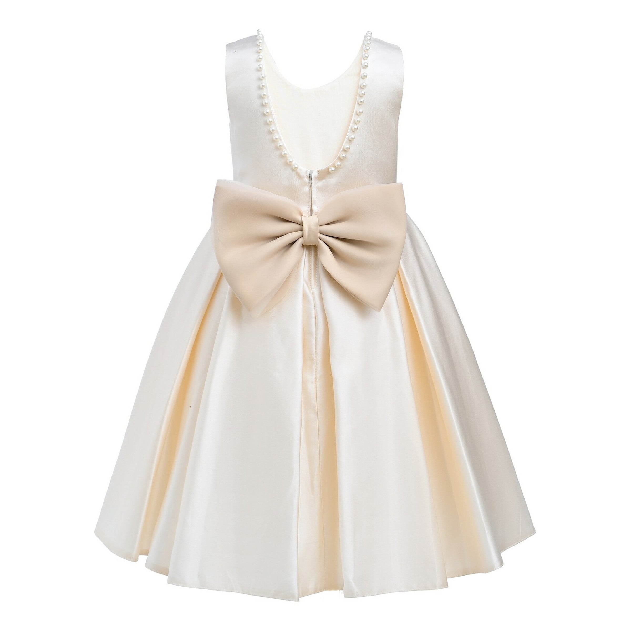 Tulleen Champagne Hampton Double Bow Dress Beige Tulleen Champagne Hampton Double Bow Dress Beige