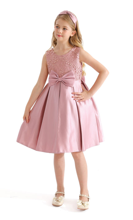 Pink Hampton Double Bow Dress