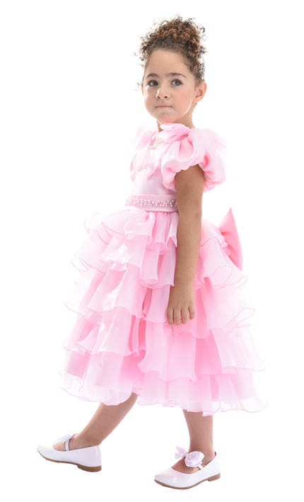 Pink Bonaventura Ruffle Dress