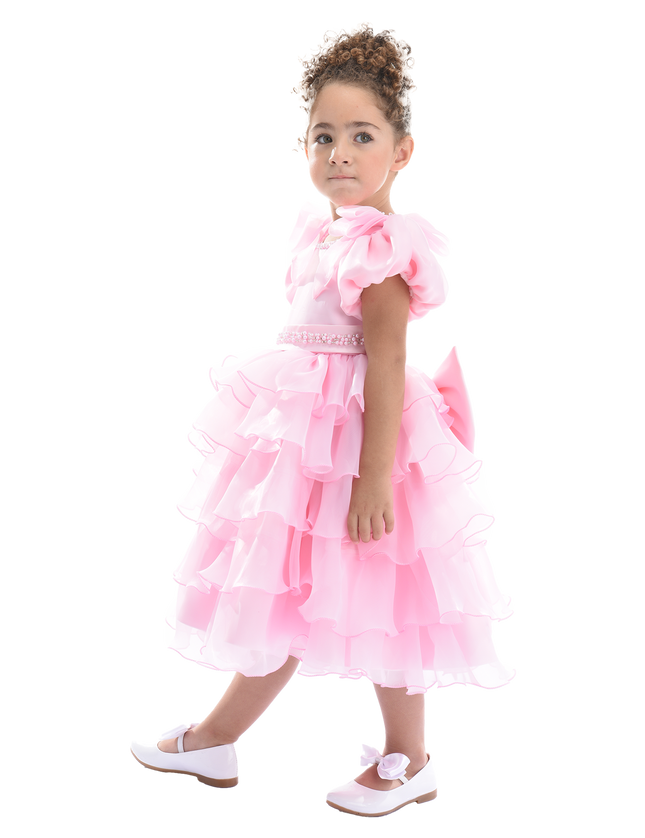 Pink Bonaventura Ruffle Dress