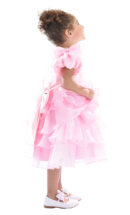 Pink Bonaventura Ruffle Dress