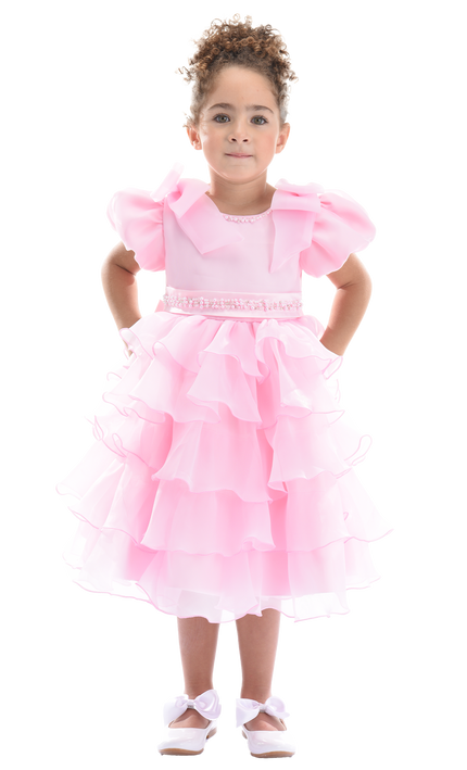 Pink Bonaventura Ruffle Dress
