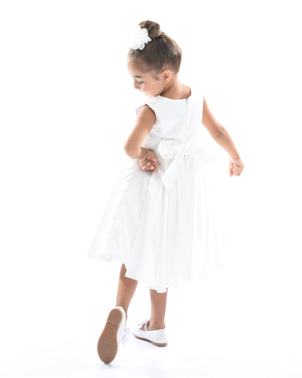 White Adeline Satin Dress