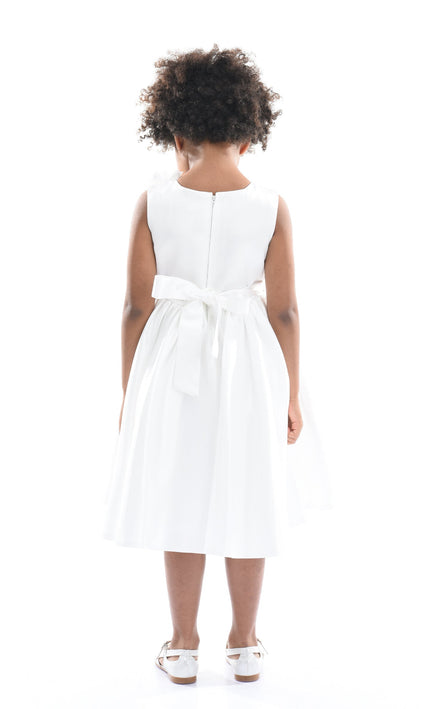 White Denali Satin Dress
