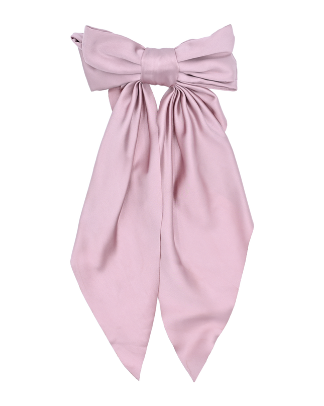 Satin Ribbon Flowing Bow Hairclip
