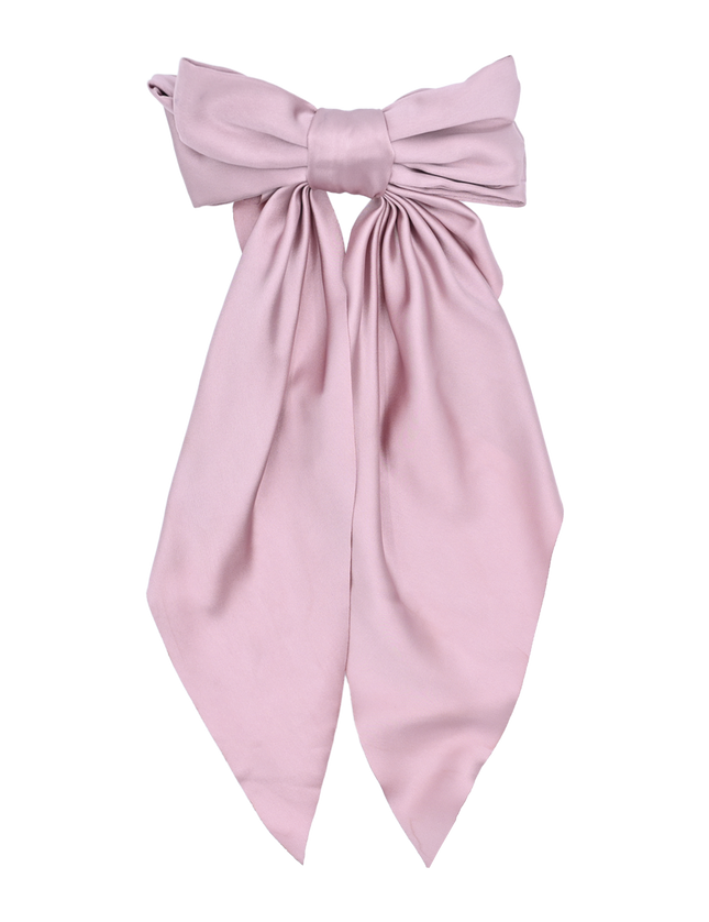 Tulleen-THC25002-Satin Ribbon Flowing Bow Hairclip