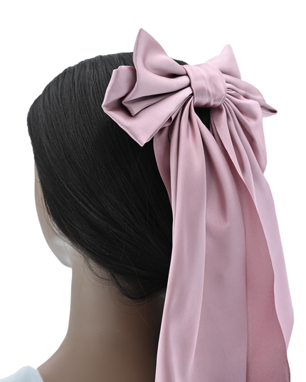 Satin Ribbon Flowing Bow Hairclip
