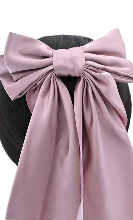 Satin Ribbon Flowing Bow Hairclip