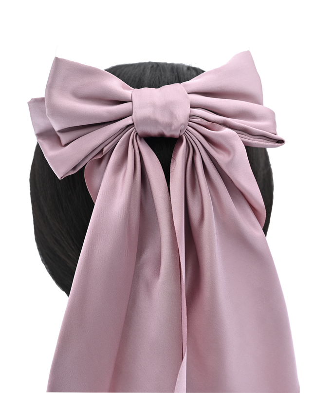Satin Ribbon Flowing Bow Hairclip