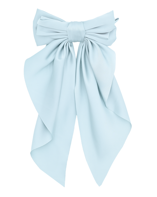 Satin Ribbon Flowing Bow Hairclip