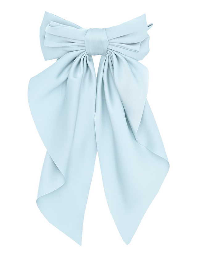 Tulleen-THC25002-Satin Ribbon Flowing Bow Hairclip