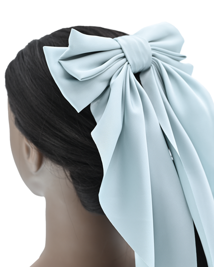 Satin Ribbon Flowing Bow Hairclip