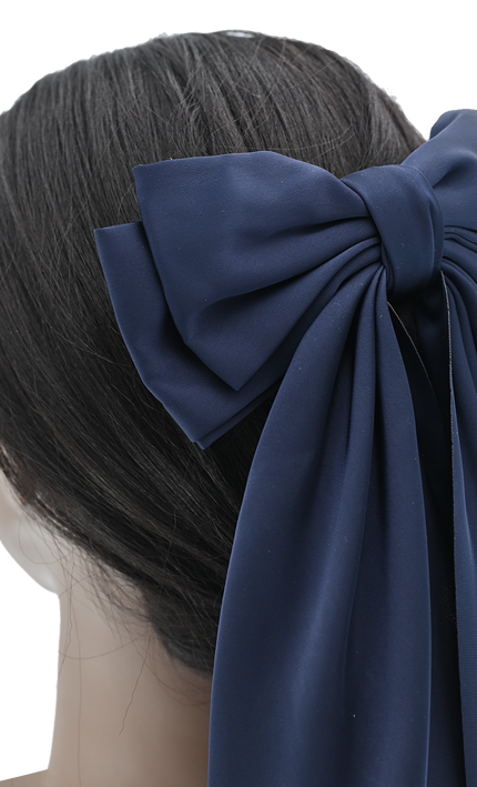 Satin Ribbon Flowing Bow Hairclip